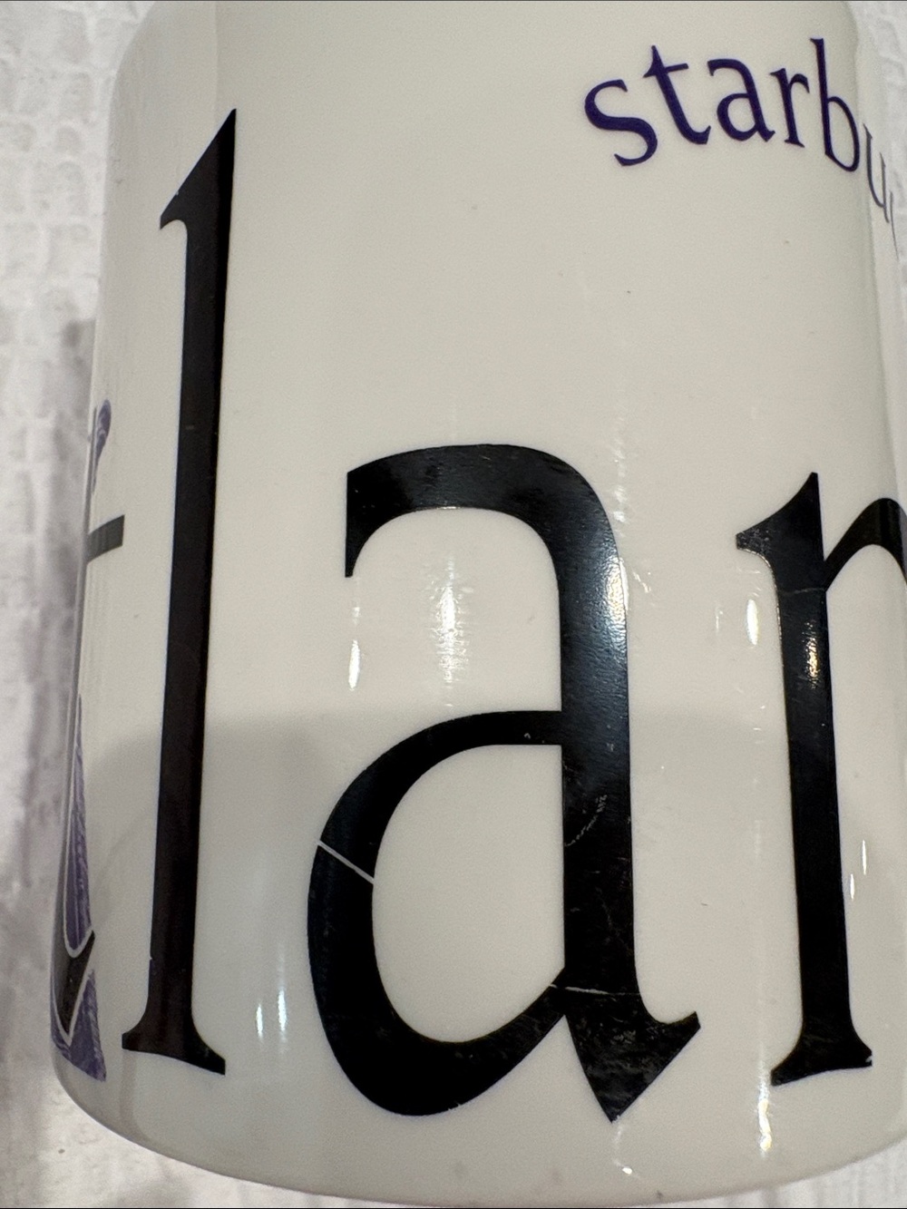 Scottish Bagpiper Ceramic Mug - White with Navy Design 2002 - Picture 7 of 7